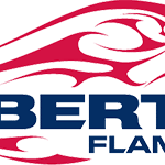 Liberty Flames logo and symbol